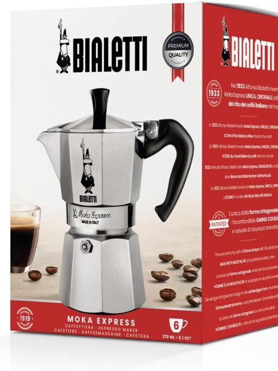 Bialetti Other - BIALETTI Moka Express Iconic Italian Stovetop Espresso Maker - 6 Cup - NEW NIB